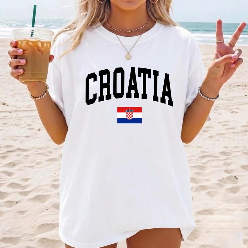 Kroatien Flagge Fußball Fan T-Shirt, Fußball Fan T-Shirt, Kroatien Pride Shirt Bild 8