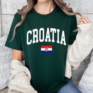 Kroatien Flagge Fußball Fan T-Shirt, Fußball Fan T-Shirt, Kroatien Pride Shirt Bild 9