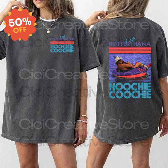Hotter Than Hoochie Coochie Summer Vacation Graphic T-Shirt Design (PNG)