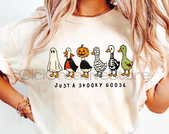 Funny Halloween Goose PNG, Spooky Goose Digital