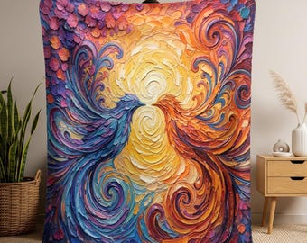 Love Birds Sherpa Blanket Two Birds Art Pattern Cozy Throw Gift For Any Occasion Mothers Day Gift Soft Warm Nature Home Decor