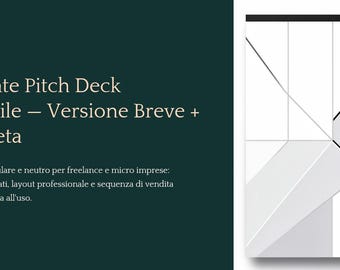 Vorlage für eine Präsentationsmappe für Freelancer | Bearbeitbare PowerPoint-Präsentation | Italienische und englische Version