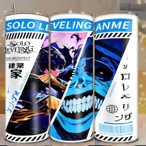 Solo Leveling Tumbler Wraps Png Digital Download | Jinwoo Sung Anime Design|20oz tumbler wrap sublimation print PNG
