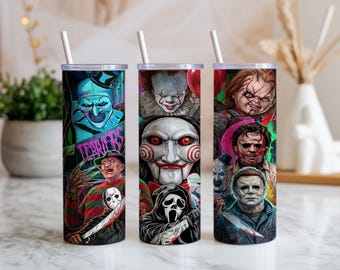 Pack 2 Horror Character Tumbler Wrap 20oz Png Wrap Digital File Download