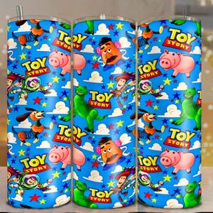 Toy Story Tumbler Design Digital Tumbler Wrap, Disney Pixar Printable Tumbler PNG File For 20oz