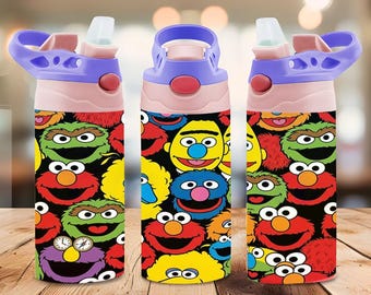 Cookie Monster Tumbler Wrap | 12oz Sublimation Design | Fun and Colorful PNG for Tumbler