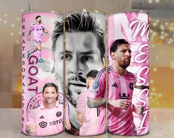 Lionel Messi Tumbler Wrap 20oz PNG (Digital File Download