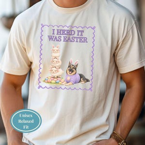 German Shepherd Easter T-Shirt Funny Dog Tee Spring Mom Gift Shirt Unisex Comfort Colors Sheep Farm Herding GSD Top image 15