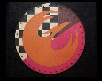 Art Attack - Parche de cuero estilo Sabine Rebel Phoenix de 3,75 pulgadas