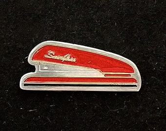 Prized Red Stapler Lapel Pin