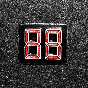 Hand Cast 88 mph 1 in. Lapel Pin