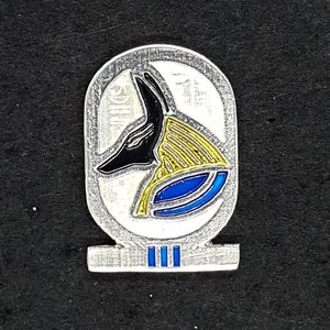 Anubis Cartouche Pewter Lapel Pin or Pendant
