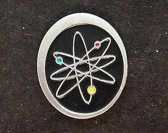 Mid Century Atom Lapel Pin or Magnet