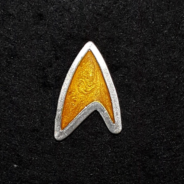 Hand Cast Jewel Tone Star Trek Insignia Lapel Pin