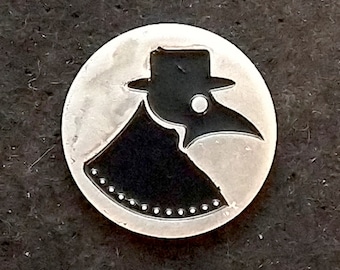 Plague Doctor Pewter Pin or Pendant