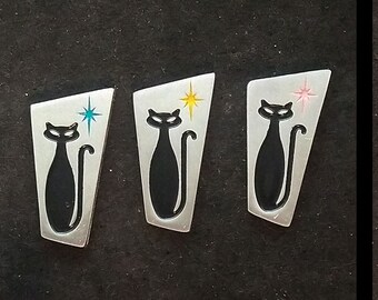 Mid Century Cat Lapel Pin or Magnet