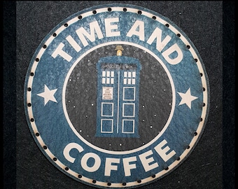 Coffee or Tea Dr Who Leather Patch