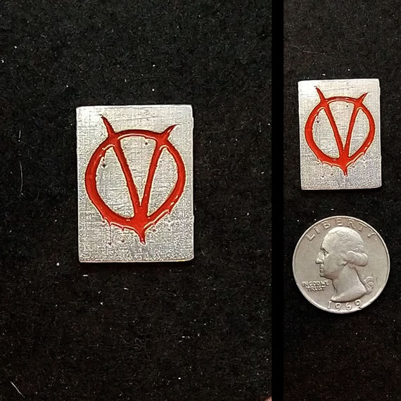 Hooded V For Vendetta Morale Patch - Tactical Military Army Badge, Hook & Loop Back