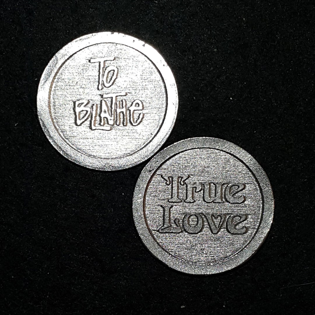 真実の愛を煽るピューターのコイン投げの表か裏か - Etsy 日本