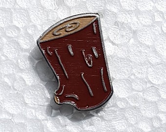 Hand Cast Log 1 in. Lapel Pin