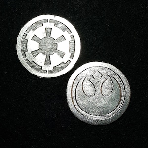 Rebel Imperial Köpfe oder Schwänze Zinn Flipping Münze