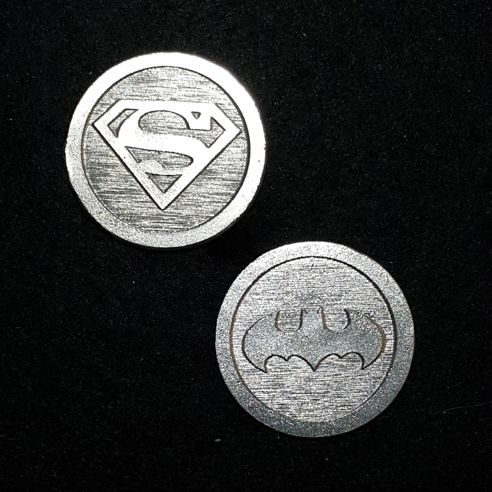 Superman vs Batman Heads or Tails Pewter Flipping Coin Etsy
