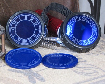 ONE 50mm Etched Color Drop-in lens for Steampunk Welding Goggles