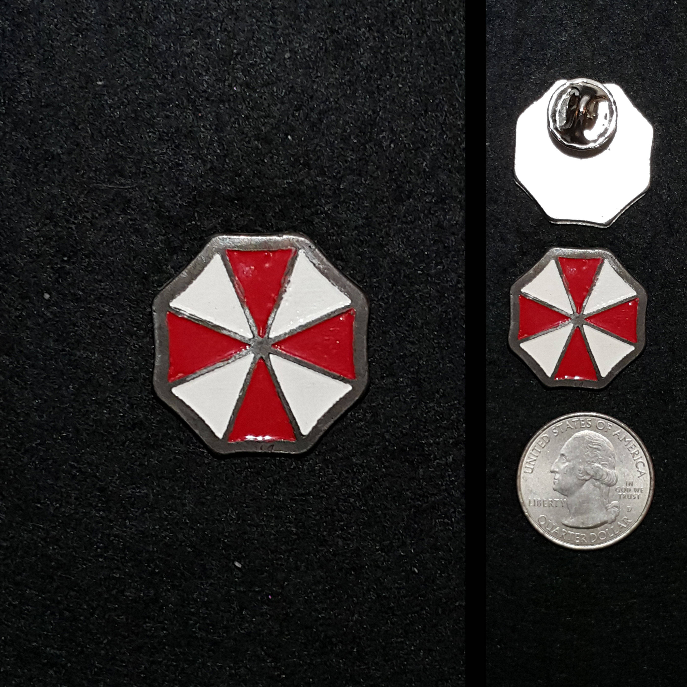 Resident Evil Red Umbrella Cosplay Brooch Pin Badge Suit Buttons Limited Edition