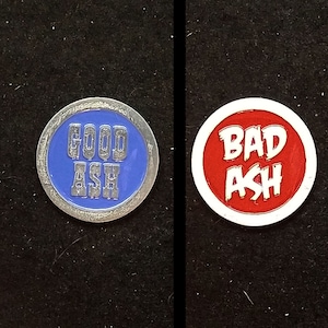 Good Ash/Bad Ash Pewter Lapel Pin
