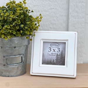 Colección Cottage - Marco de madera maciza hecho a mano – Decoración moderna de estilo rústico 3x3