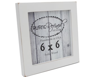 6x6 1 Gallery Picture Frame - Bright White - Instagram, Home Decor,  Wedding Favors, Wall Decor, Solid Wood, Handmade, Free Shipping