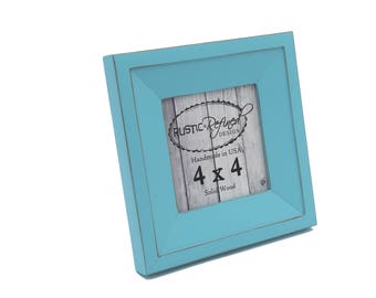 4x4 Haven Bilderrahmen - Türkis - Instagram, Home Decor, Hochzeitsbegünstigungen, Wanddekoration, Massivholz, Handgemacht, Kostenloser Versand