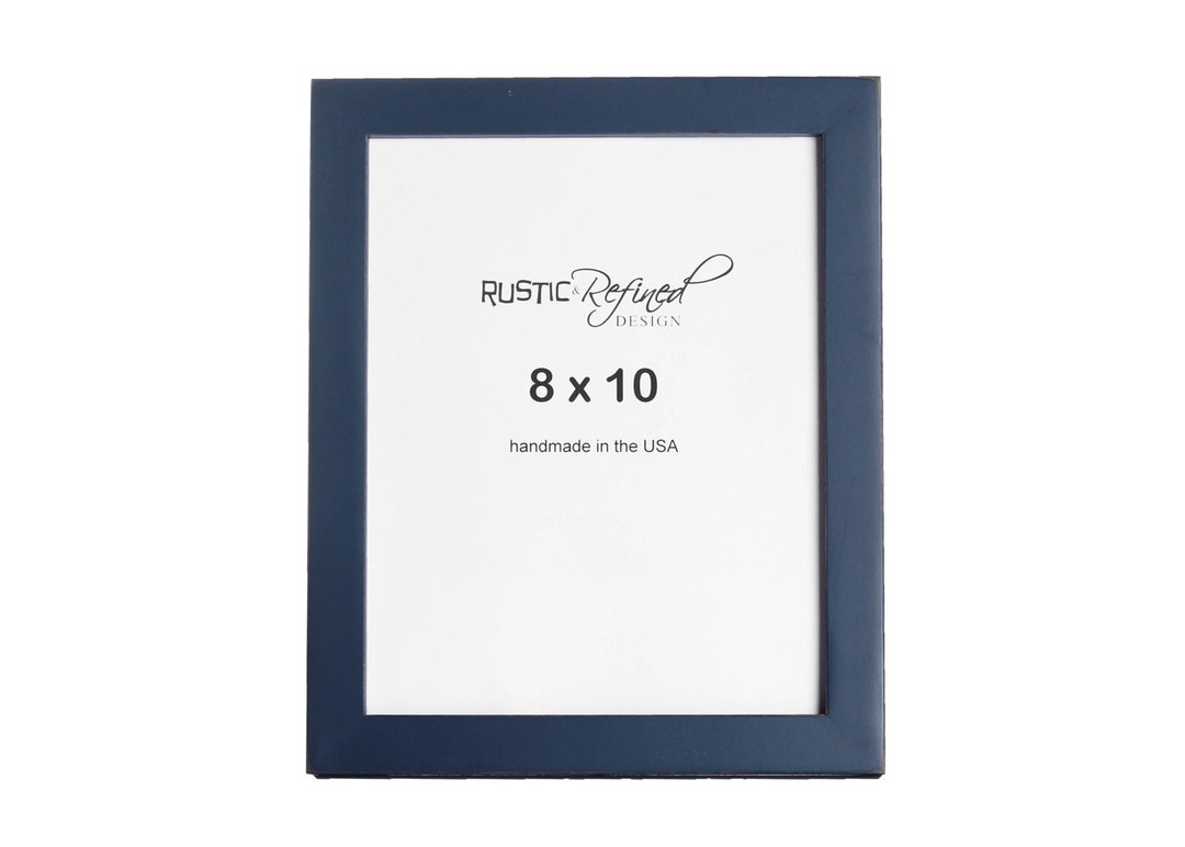 8x10 1 Gallery Picture Frame Navy Blue Picture Etsy