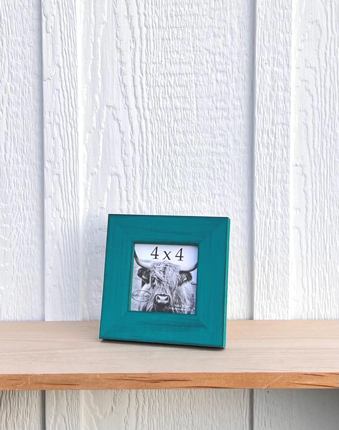 Handmade Solid Wood 4x4 Photo Frame – Country Colors - Etsy