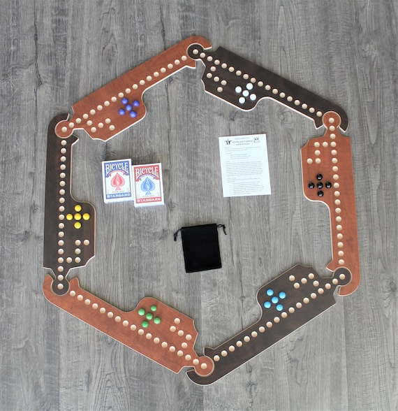 Jokers and Marbles Game Brown 2-8 Player Playing Cards Board Game
