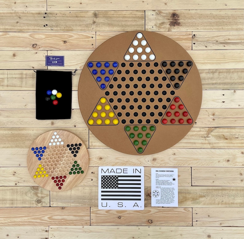 Xx LARGE Chinese Checkers, Board Games, Made in USA, Fun for the whole family, Game Night, Gifts, holidays, Home Decor, Game room, image 2