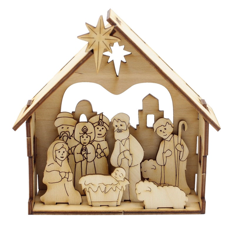 Wood Puzzle Nativity - Etsy