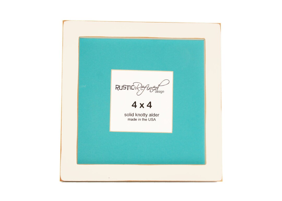 8x8 1 Gallery Picture Frame White 4x4 Teal Matte Etsy