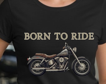 Vintage Motorcycle Tee Shirts, Motorcycle Lovers Gift, Classic Born To Ride Top