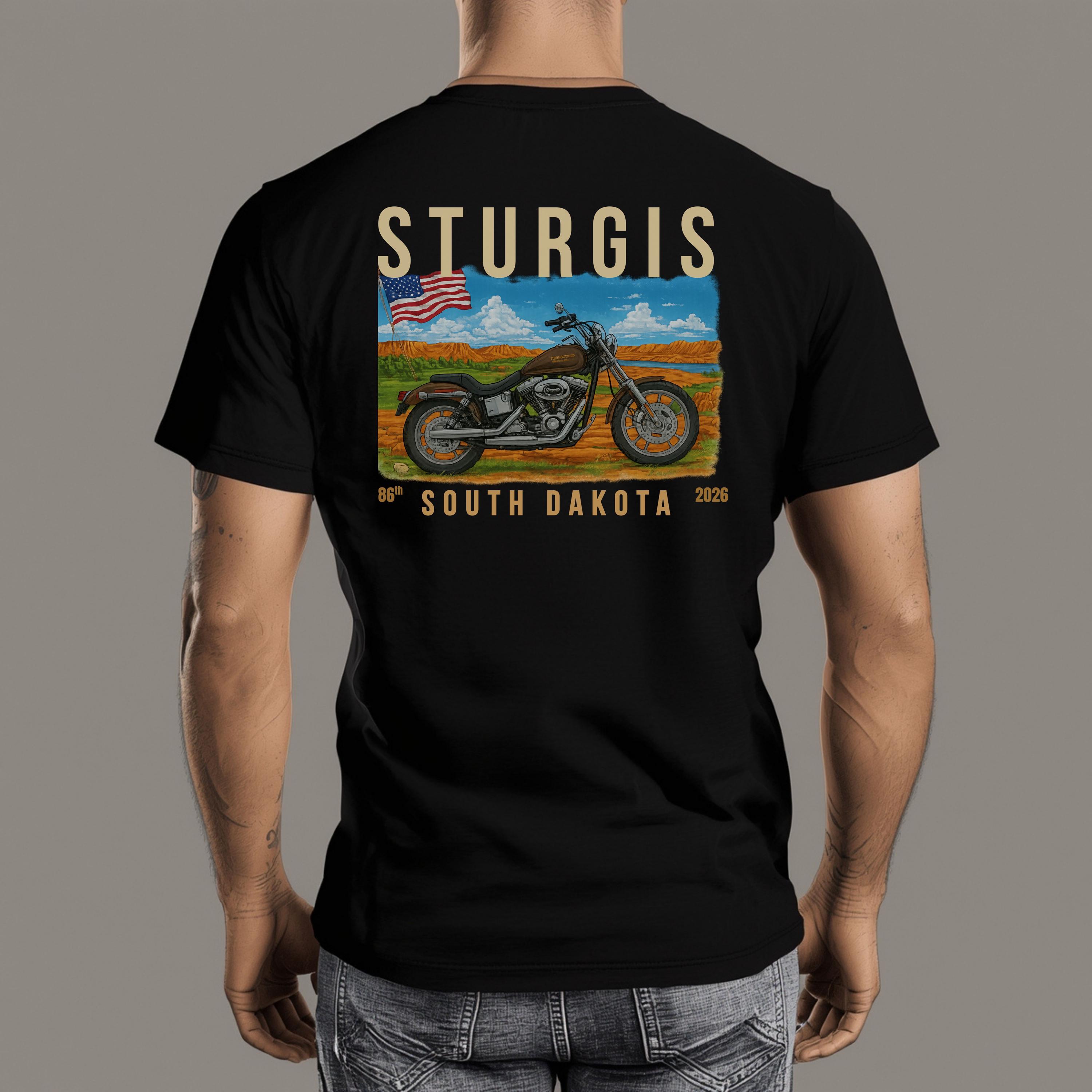 Sturgis 2026 Motorcycle Rally Shirt, 86th Anniversary Biker Tee