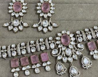 Kundan Choker Necklace Set | Indian Bridal Polki Jewelry