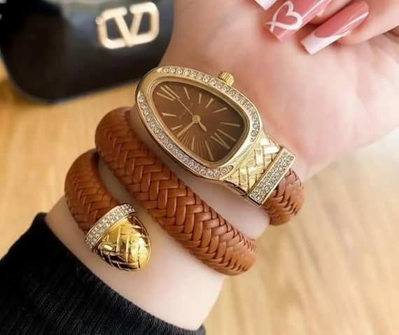 Serpenti Brown Gold Wrap Timepiece Watch Serpenti Brown Gold Wrap Timepiece Watch main image 3