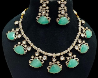 Kundan Choker Necklace Set | Gold Plated Bridal Jewelry