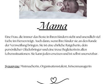 Poster, mural, definition of mom