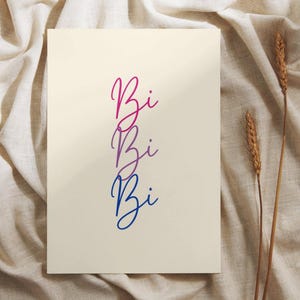 Bi Bi Bi – Bisexual Pride Printable Wall Art | Funny Typography LGBTQ+ Poster | Instant Digital Download