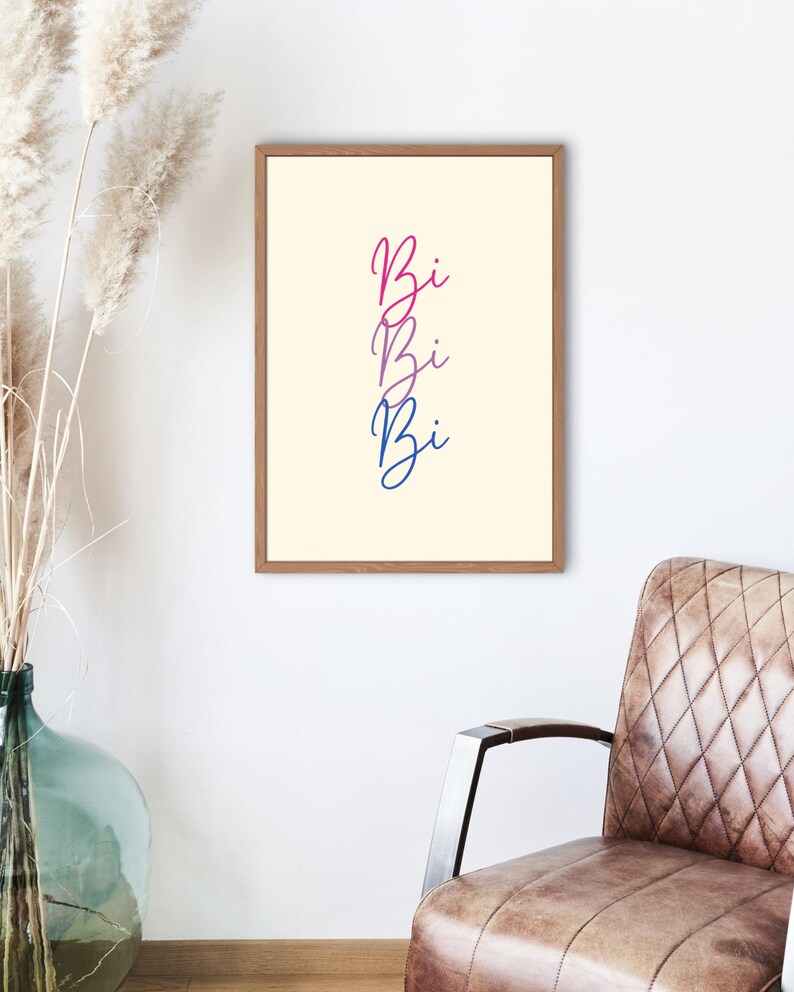 Bi Bi Bi – Bisexual Pride Printable Wall Art | Funny Typography LGBTQ+ ...
