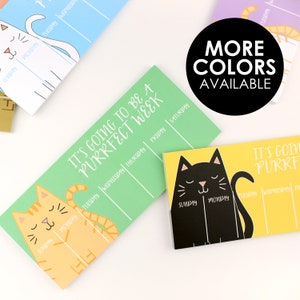 Purrfect Week Notepad | Weekly Planner | To Do List | Cat Notepad | Gifts for Cat Lovers | Gifts Under 20 | Funny To Do List | Cat Lady