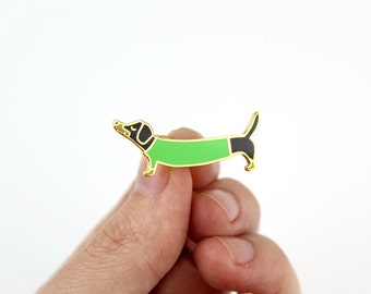 Black Dachshund in a Sweater Pin | Dog Pin | Lapel Pin | Enamel Pin | Dog Lover | Gifts Under 10 | Cute Pin