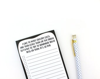 Leave My Grocery List at Home Notepad | Checklist | To Do List | Funny To Do List | Funny Notepad | Stationery | Grocery List