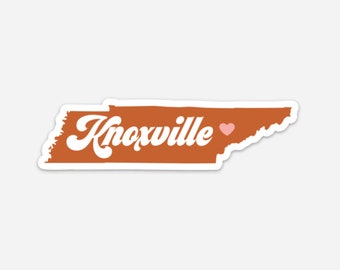 Retro Knoxville Vinyl Sticker | Water Bottle Sticker | Laptop Decal | Planner Sticker | Knoxville Tennessee | Knoxville Wedding Favor